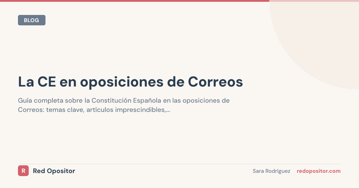 La CE en oposiciones de Correos