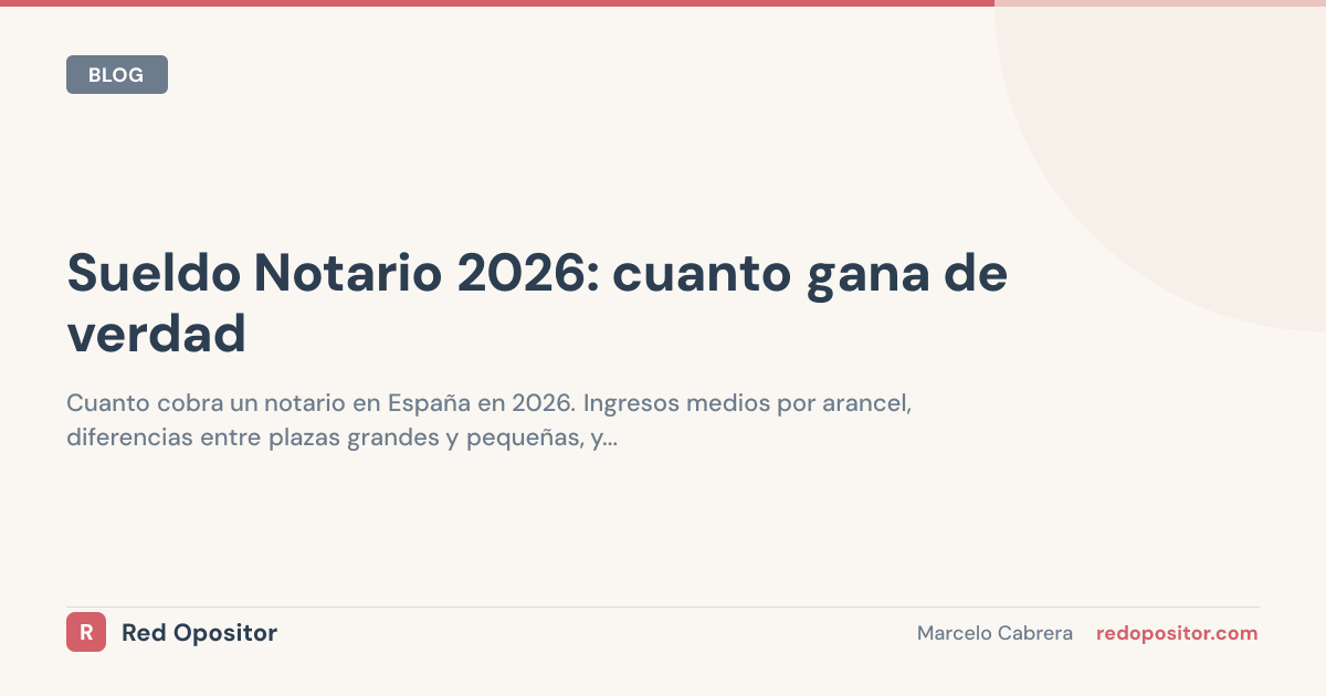 Sueldo notario 2026: 80.000€-300.000€/año (tabla por plaza)