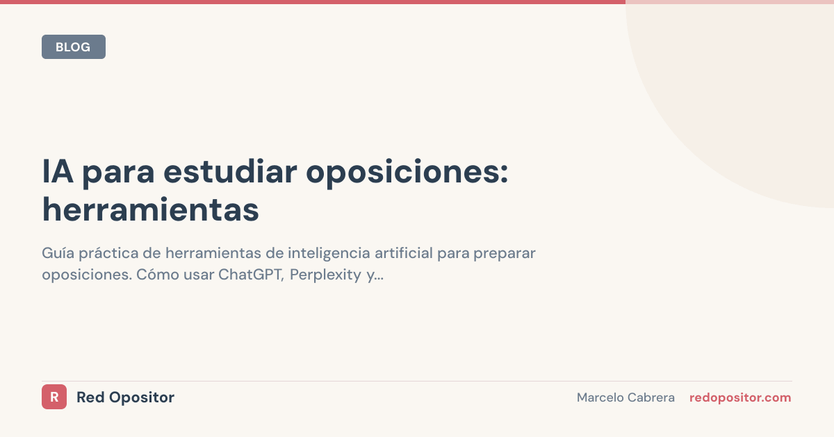 IA para estudiar oposiciones: herramientas
