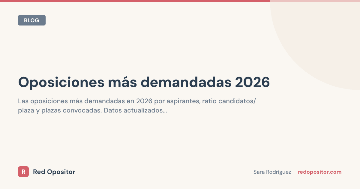 Las 10 Oposiciones Más Demandadas en España [2026]